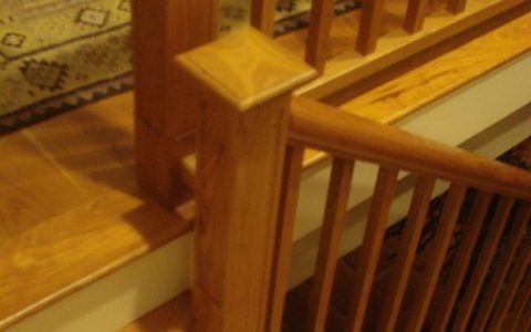 A custom cherry balustrade.